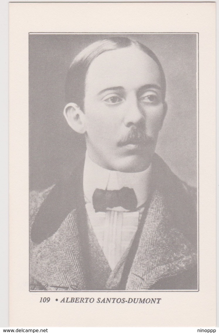 France  109 Alberto Santos-Dumont Black And White  AC Post Card - Airships