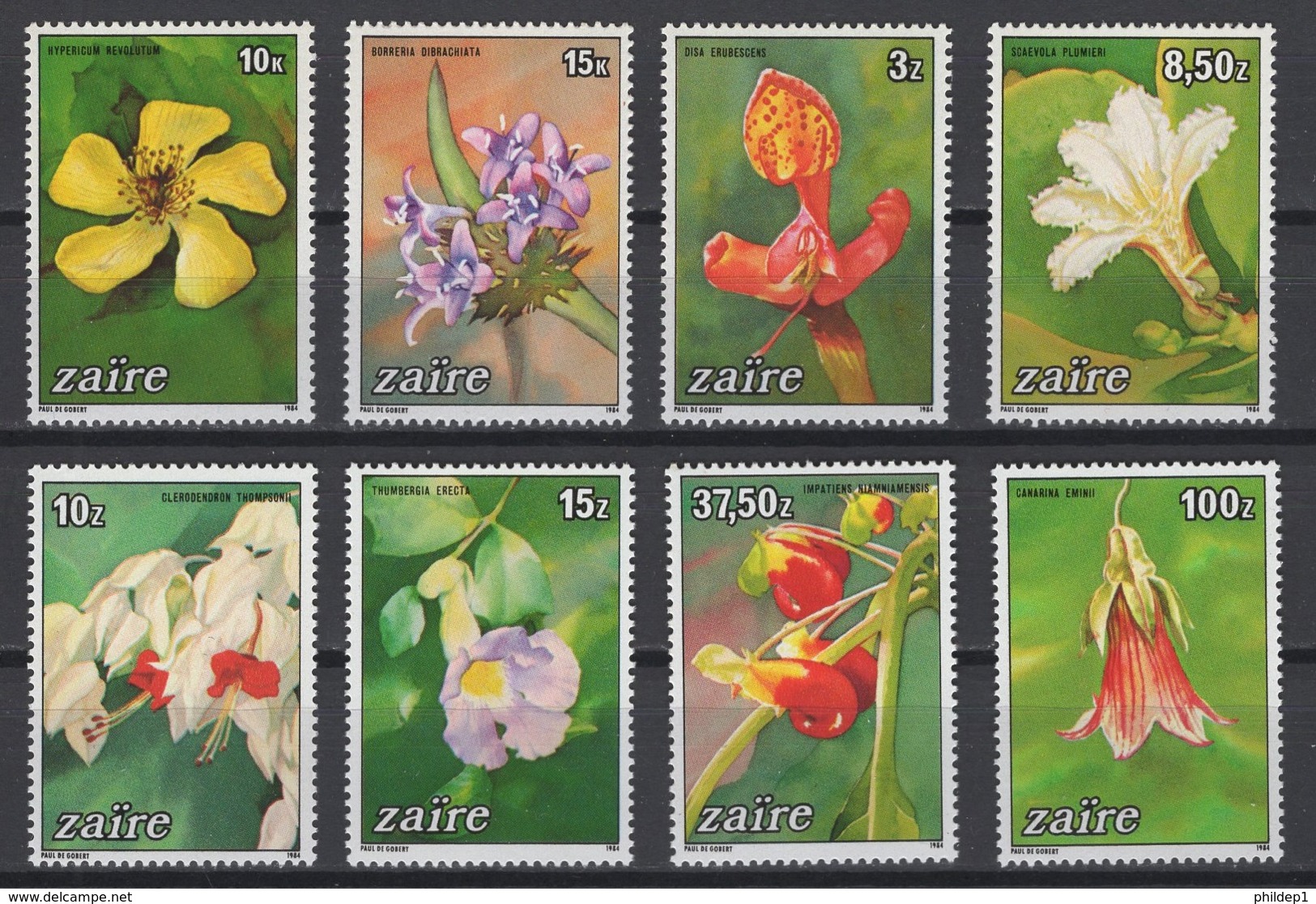 1984. République Du Zaïre. COB N° 1231/38 **, MNH.  Cote COB 2018 : 16 € - Ungebraucht