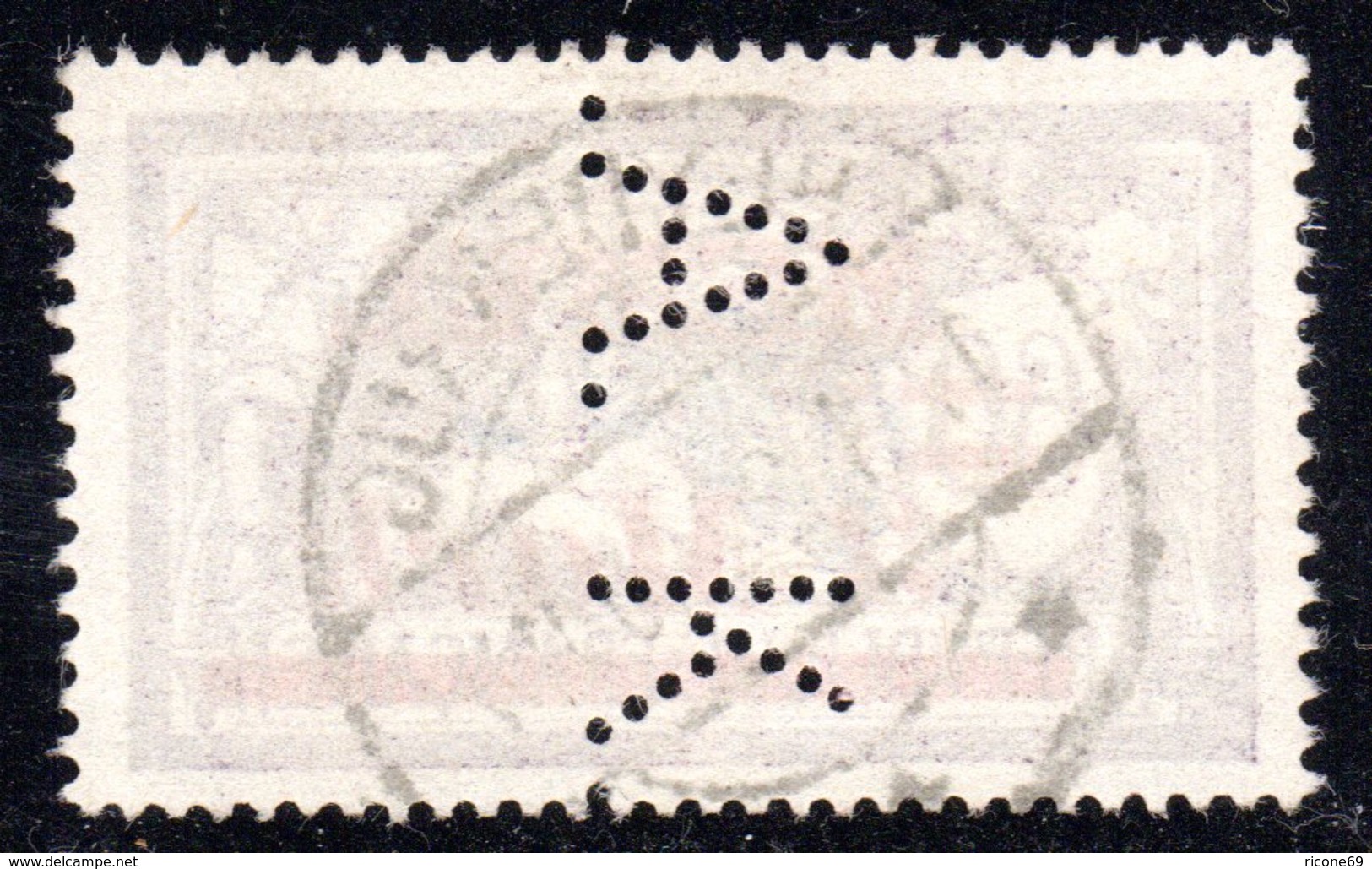 Memel 68, Gebr. 3 Mk/60 C. M. Perfin Firmenlochung A.K. - Used Stamps