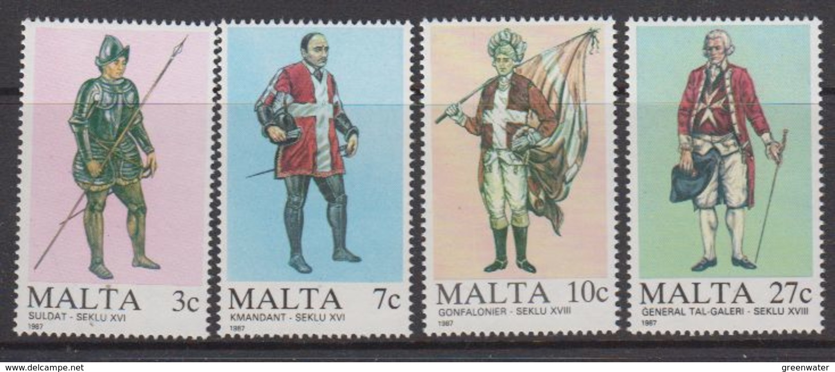 Malta 1987 Military Uniforms 4v ** Mnh (43821) - Malta