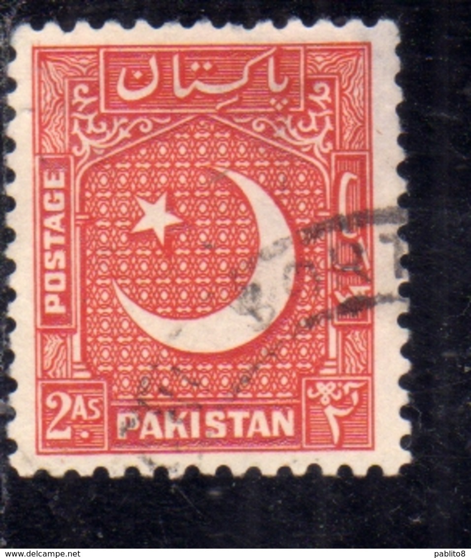 PAKISTAN 1948 INDEPENDENCE 1948 1957 STAR AND CRESCENT 2a USED USATO OBLITERE - Pakistan