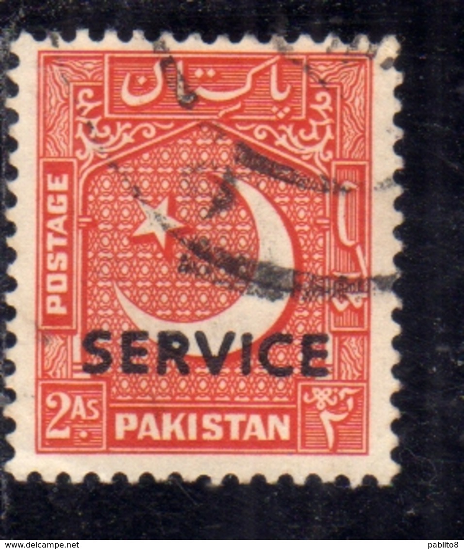 PAKISTAN 1948 INDEPENDENCE 1948 1957 OFFICIAL STAMPS STAR AND CRESCENT SERVICE OVERPRINTED 2a USED USATO OBLITERE - Pakistan