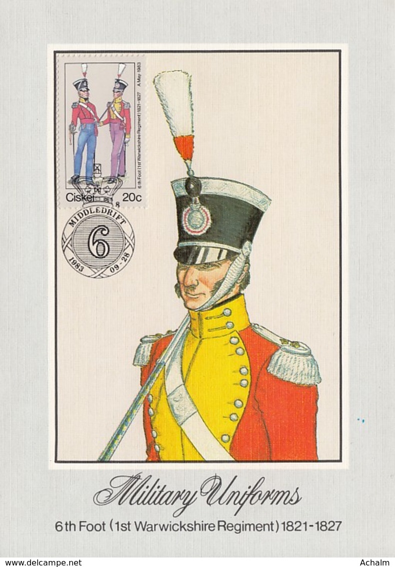 Ciskei - Maximum Card Of 1983 - MiNr. 51 - Military Uniforms - 6th Foot (1st Warwickshire Regiment) 1821-1827 - Ciskei