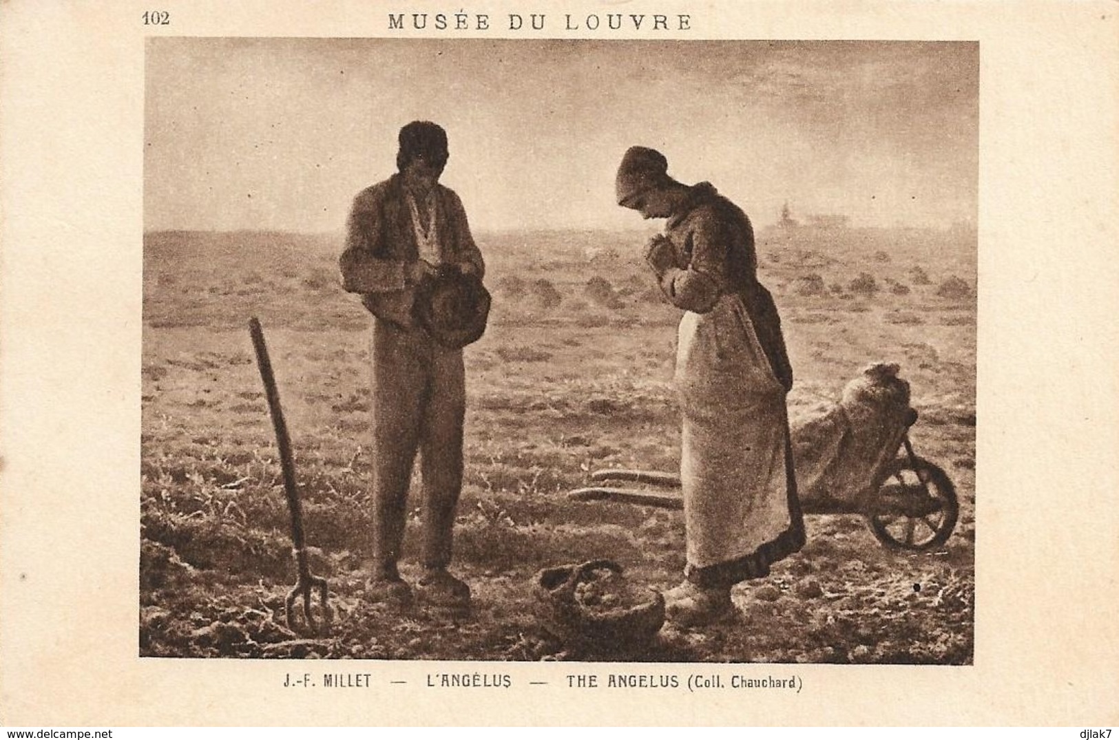 Millet L'Angélus Musée Du Louvre (2 Scans) - Malerei & Gemälde