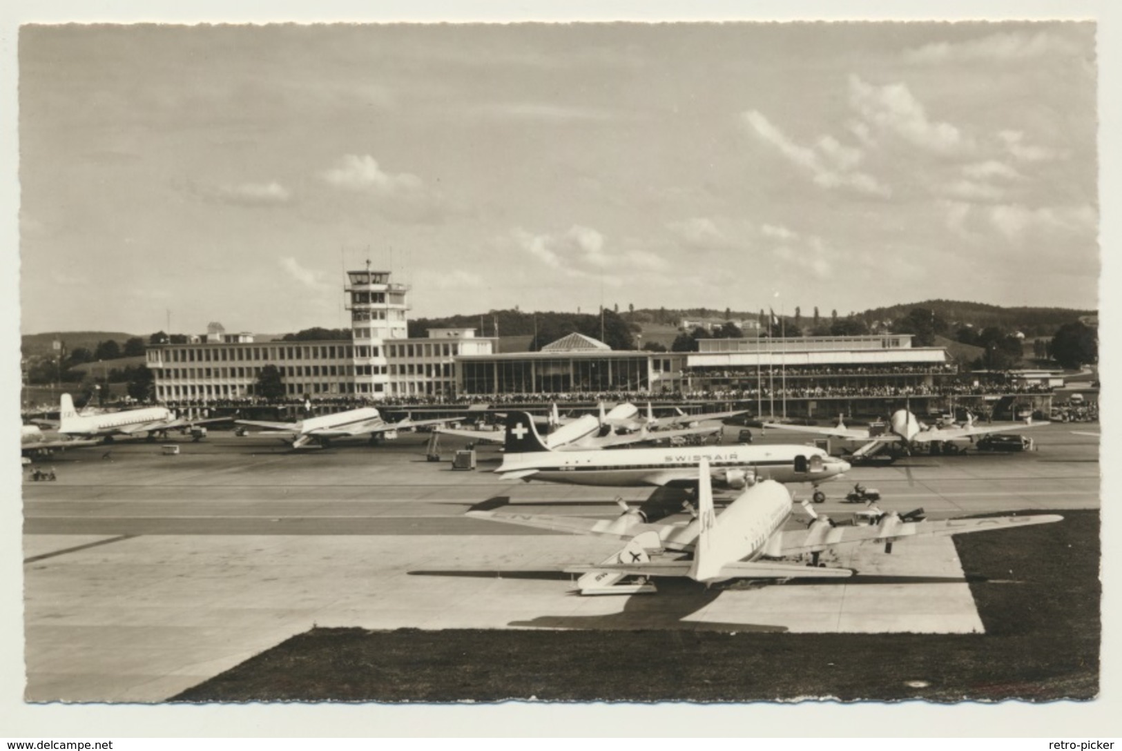 AK  Flughafen Airport Zürich Kloten Mit Swiss Air Flugzeug - Aerodromi