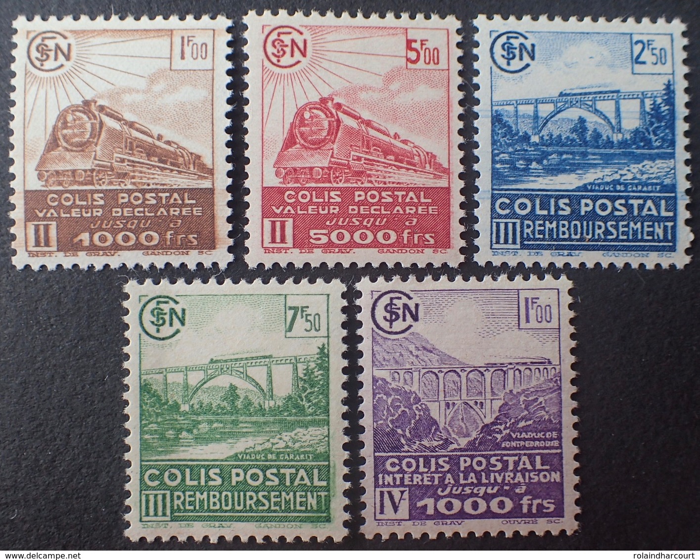 R1615/359 - 1941 - COLIS POSTAUX - N°177 à 181 NEUFS* - Neufs