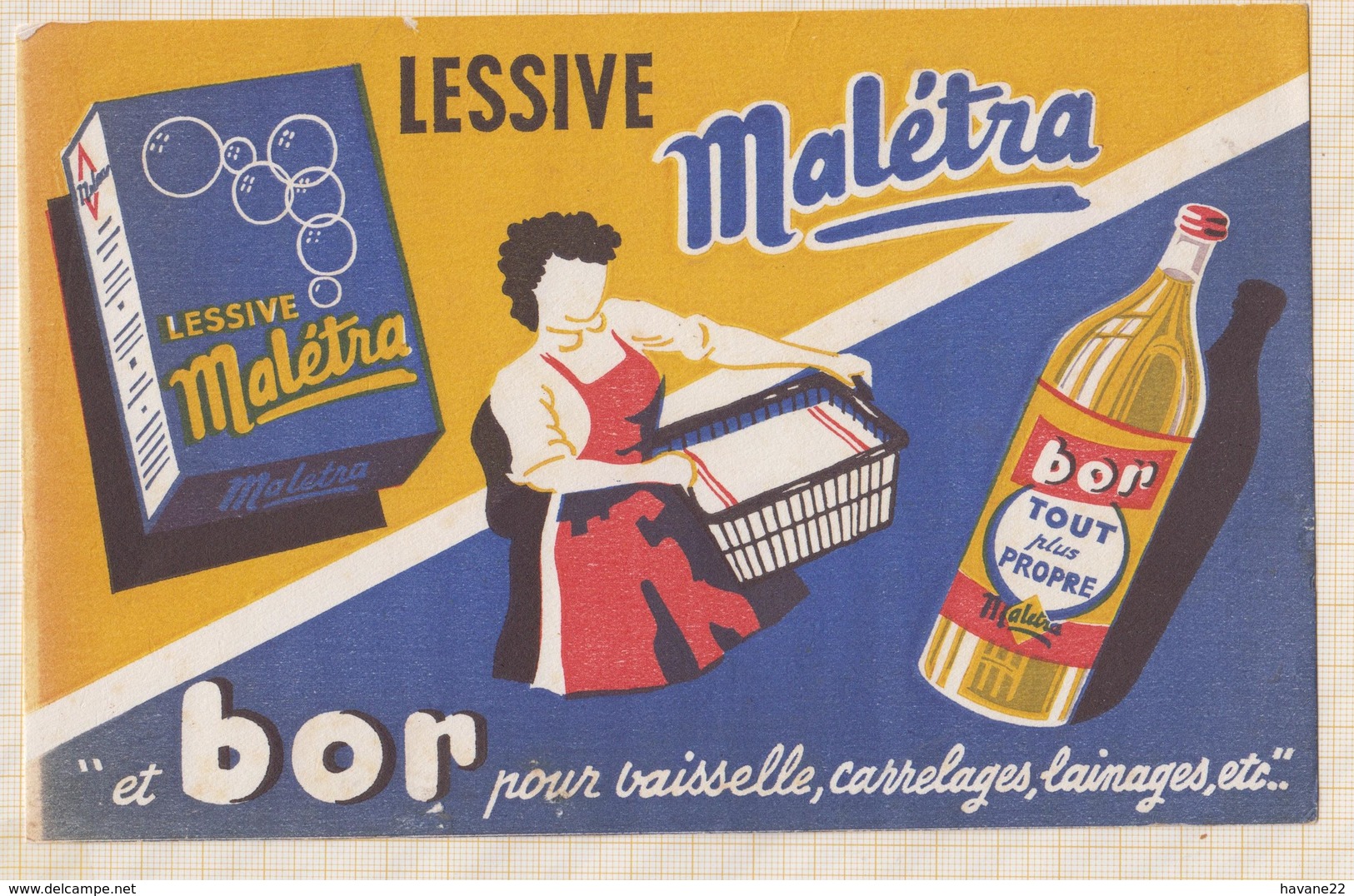 9/31  BUVARD Lessive Maletra Tout Plus Propre - Produits Ménagers