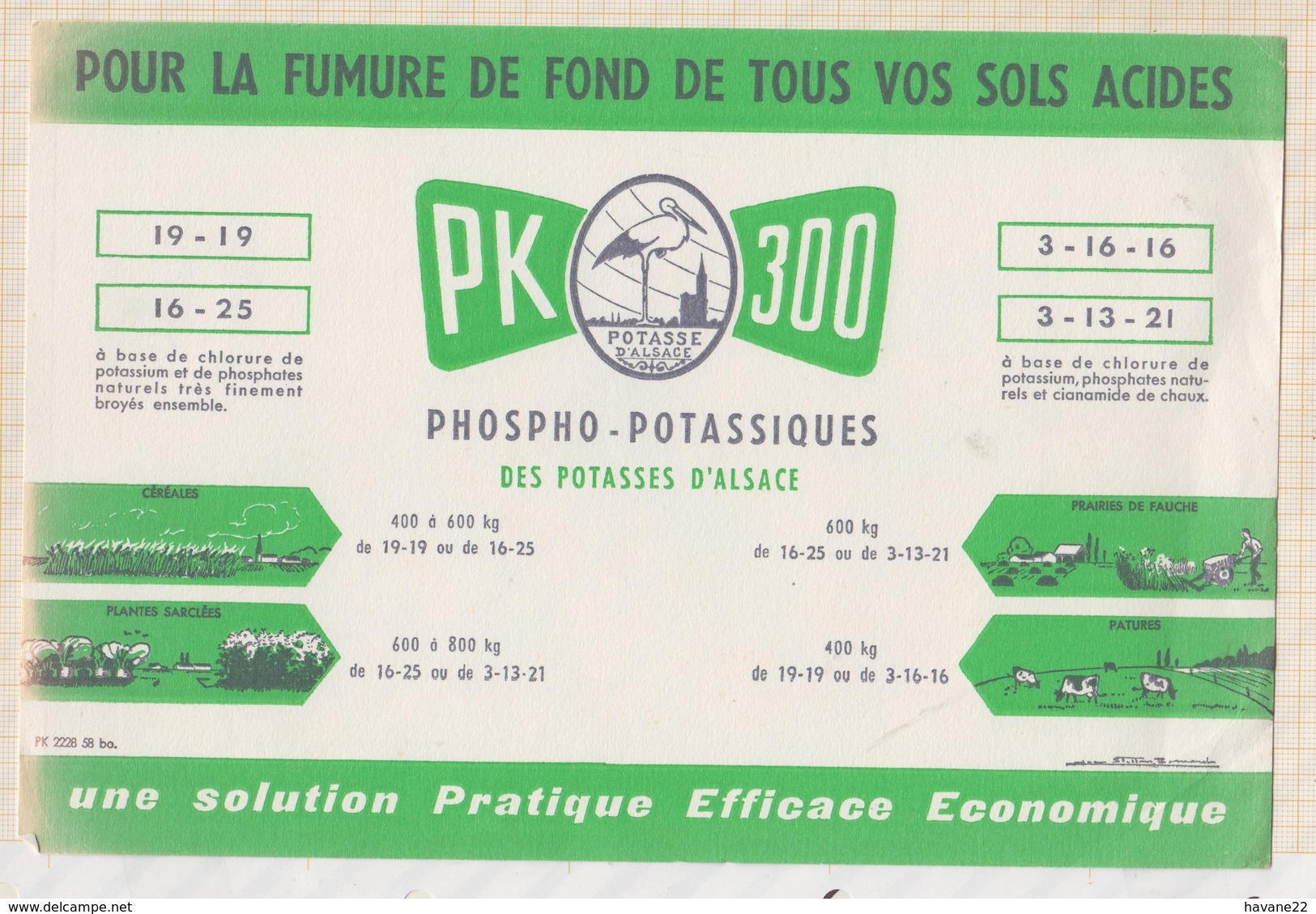 9/37  BUVARD POTASSE D'ALSACE PK300 - Altri & Non Classificati