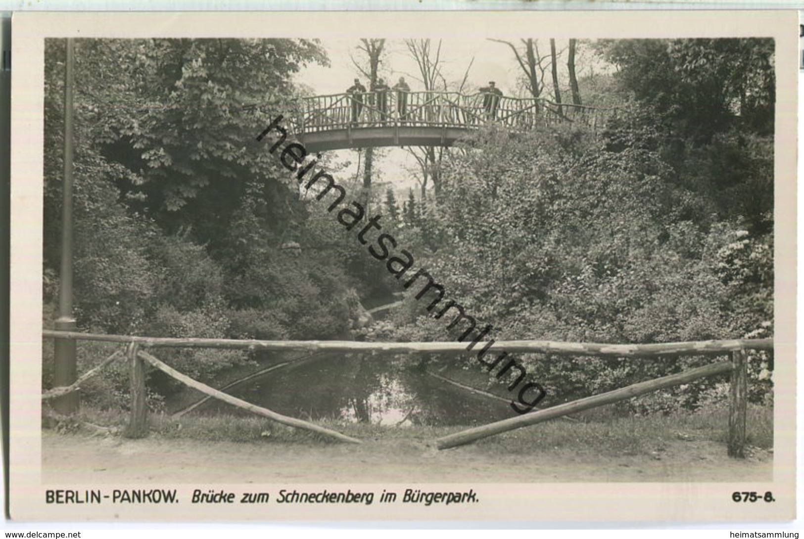 Berlin-Pankow - Brücke Zum Schneckenberg Im Bürgerpark - Verlag Ludwig Walter Berlin - Foto-Ansichtskarte 30er Jahre - Pankow