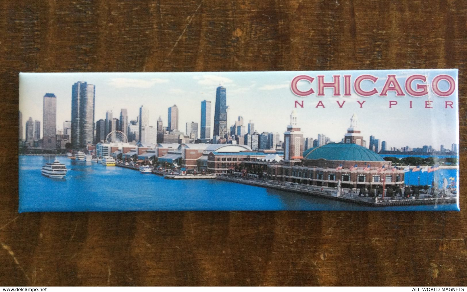 Chicago Navy Pier Souvenir Fridge Magnet, From Chicago Illinois USA - Tourism