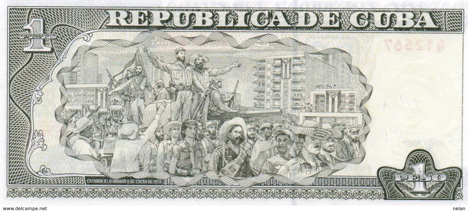 CUBA 1 PESO 2007 P-128 UNC - Cuba