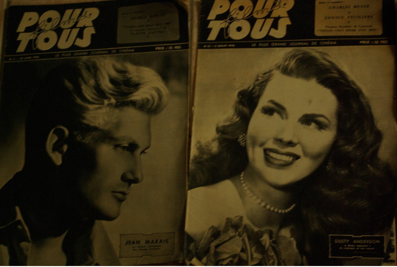 3 Magazine Pour Tous Films  1946 Vanna Urbino Dusty Anderson Jean Marais - Magazines