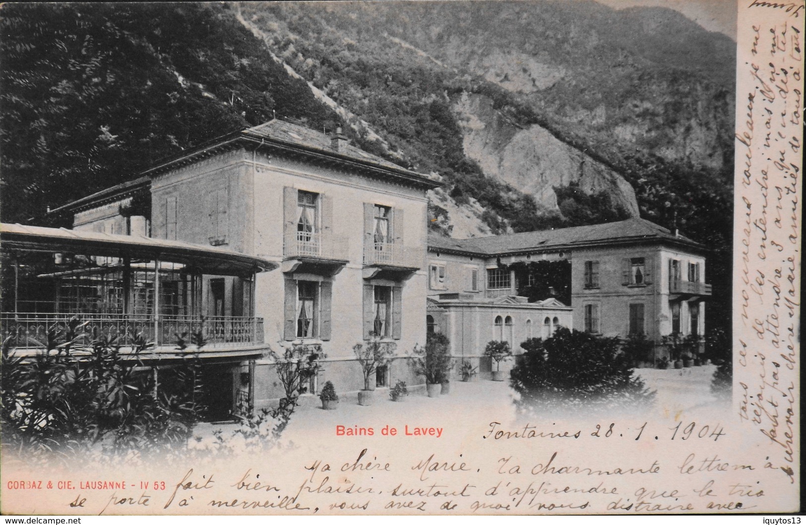 CPA. - Suisse > NE Neuchâtel > Fontaines Les Bains De Lavey - Daté 1904 - TBE - Fontaines