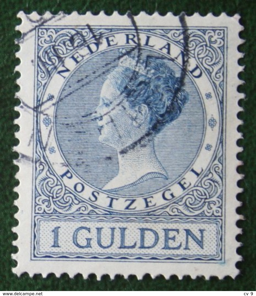1 Gld Wilhelmina Perf 12 1/2 NVPH 163 163B (Mi 168 B) 1926 1930 Gestempeld / USED NEDERLAND / NIEDERLANDE - Used Stamps