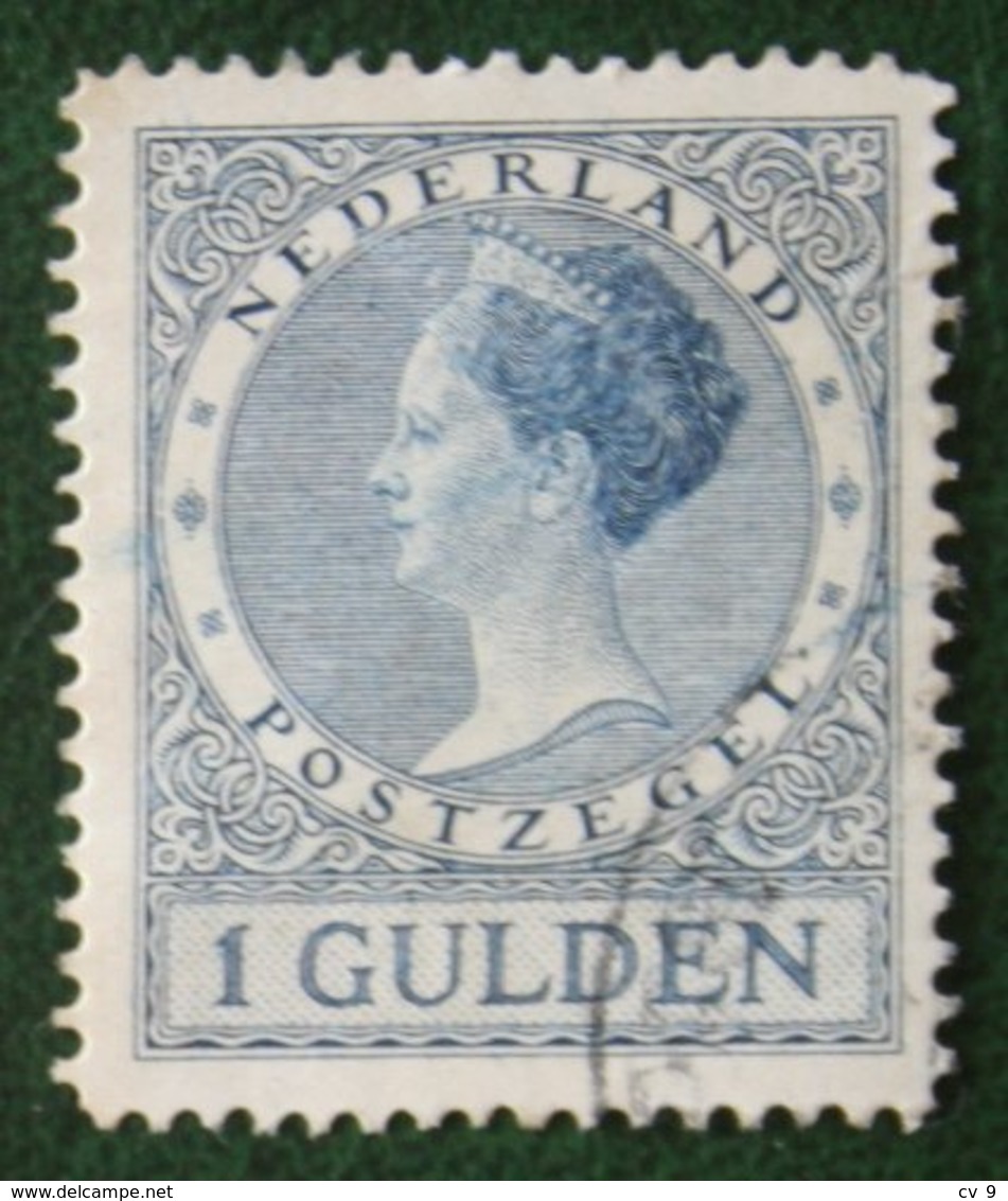 1 Gld Wilhelmina Perf 12 1/2 NVPH 163 163B (Mi 168 B) 1926 1930 Gestempeld / USED NEDERLAND / NIEDERLANDE - Used Stamps