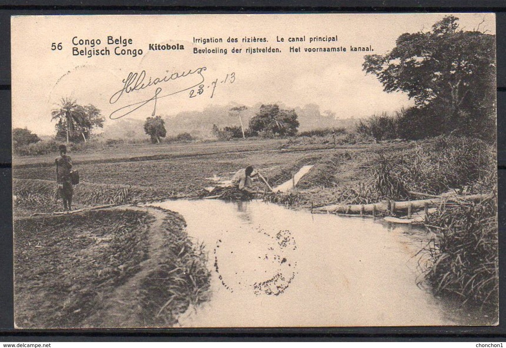 Congo - Entier Postal Stibbe 42 - Vue 56 Kitobola Irrigation Des Rizières - Sakania Bruxelles Belgique - 1913 - C8 - Ganzsachen