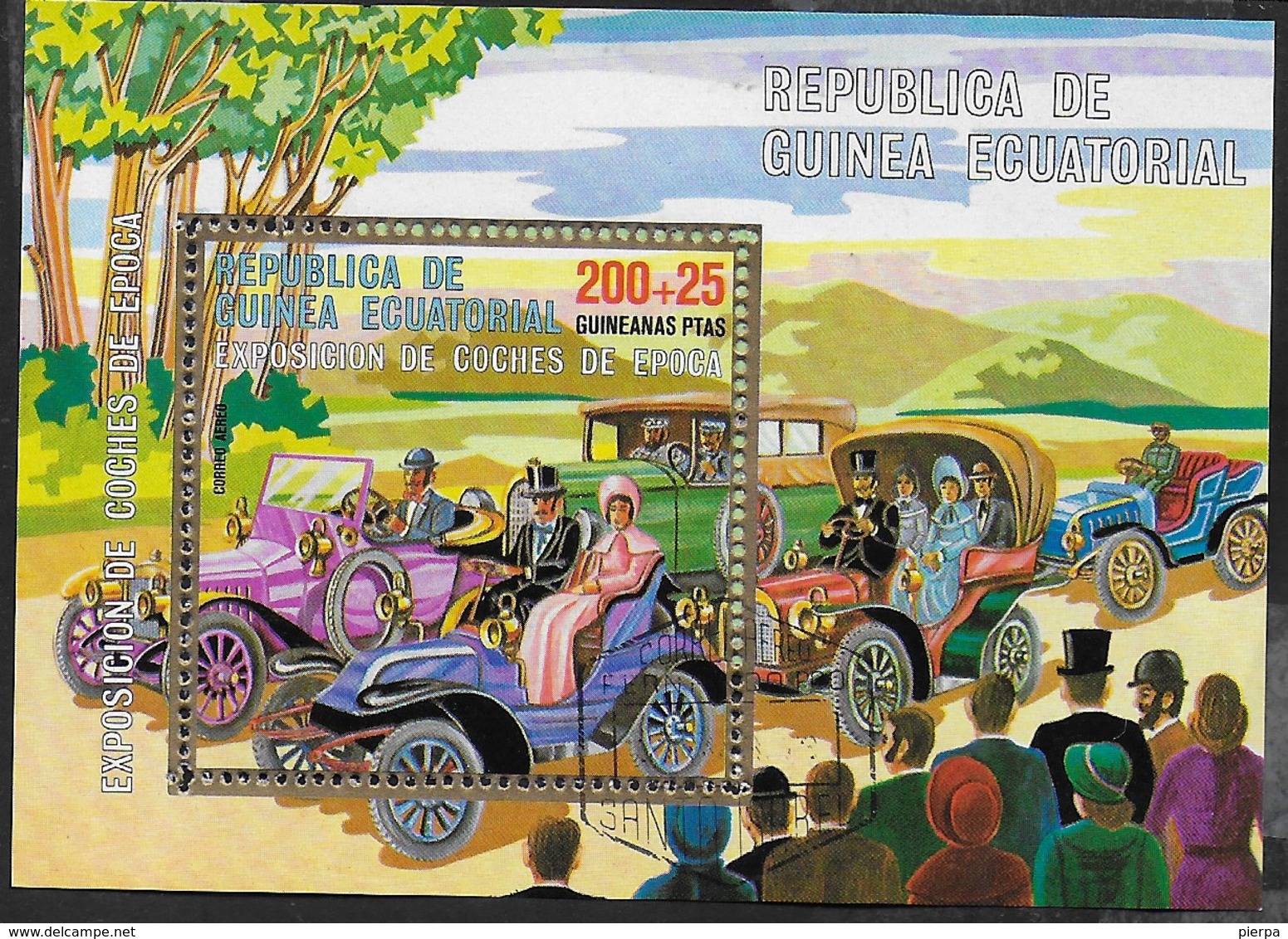 GUINEA EQUATORIALE - 1977 - AUTO ANTICHE  - BLOCCO USATO - (MICHEL BL 228) - Automobili