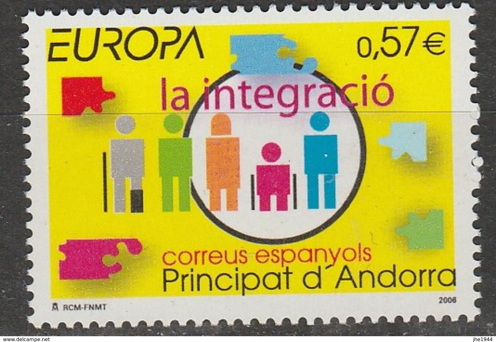 Andorre Espagnol Europa 2006 N° 323 ** Integration - 2006