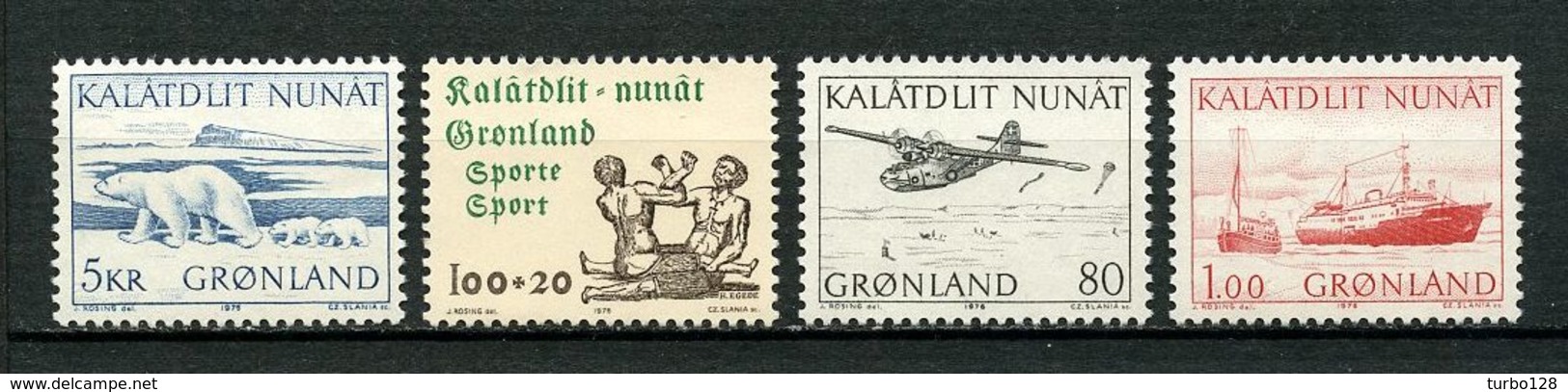 GROENLAND Année Complète 1976 N° 84/87 ** Neufs MNH Luxe C 4,25 €  Jahrgang Full Year Ano Completo - Full Years