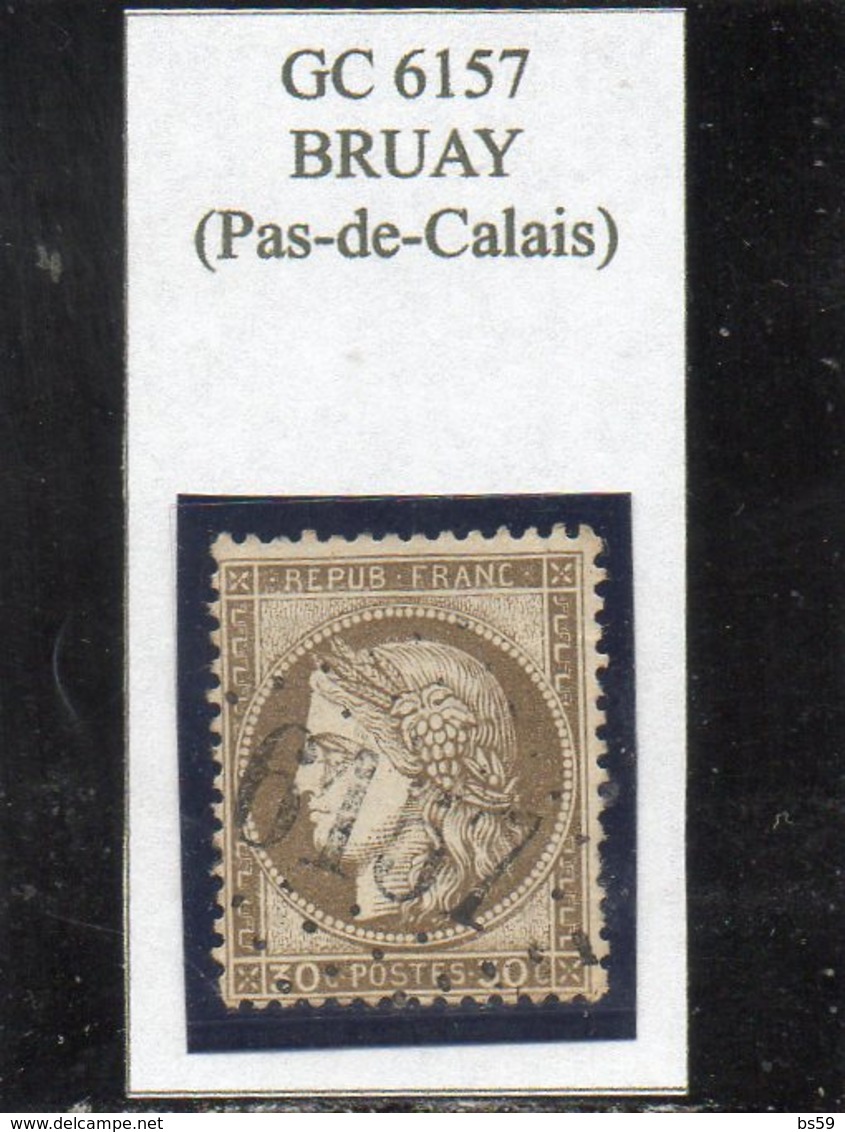 Pas-de-Calais - N° 56 Obl GC 6157 Bruay - 1871-1875 Cérès