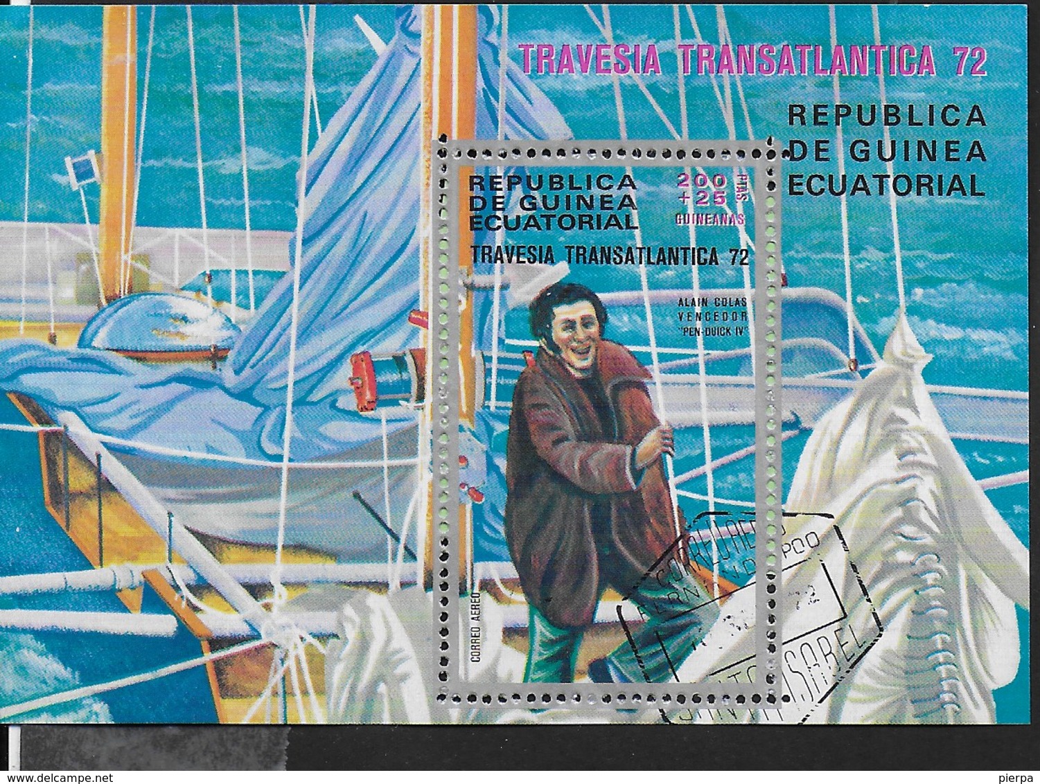 GUINEA EQUATORIALE - 1973 - REGATA VELICA - BLOCCO USATO - (MICHEL BL 73) - Vela