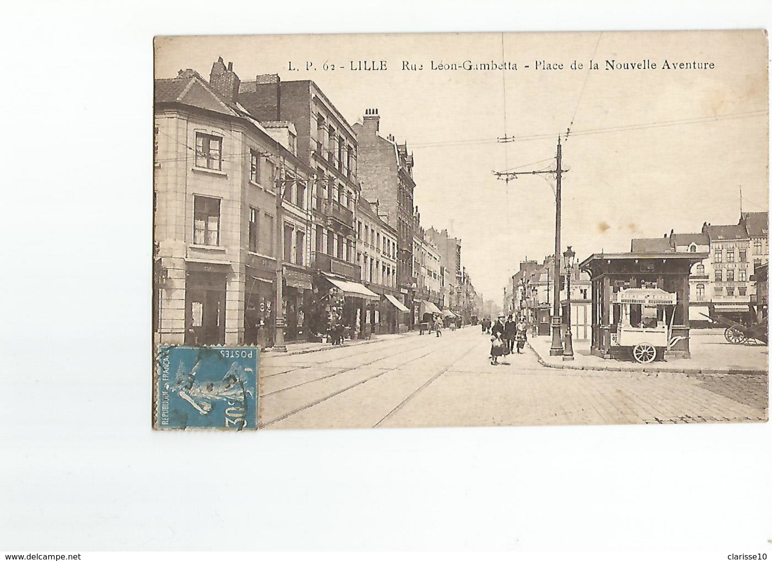 59 Lille  Rue Leon Gambetta Place De La Nouvelle Aventure Animée Marchand De Glaces - Lille