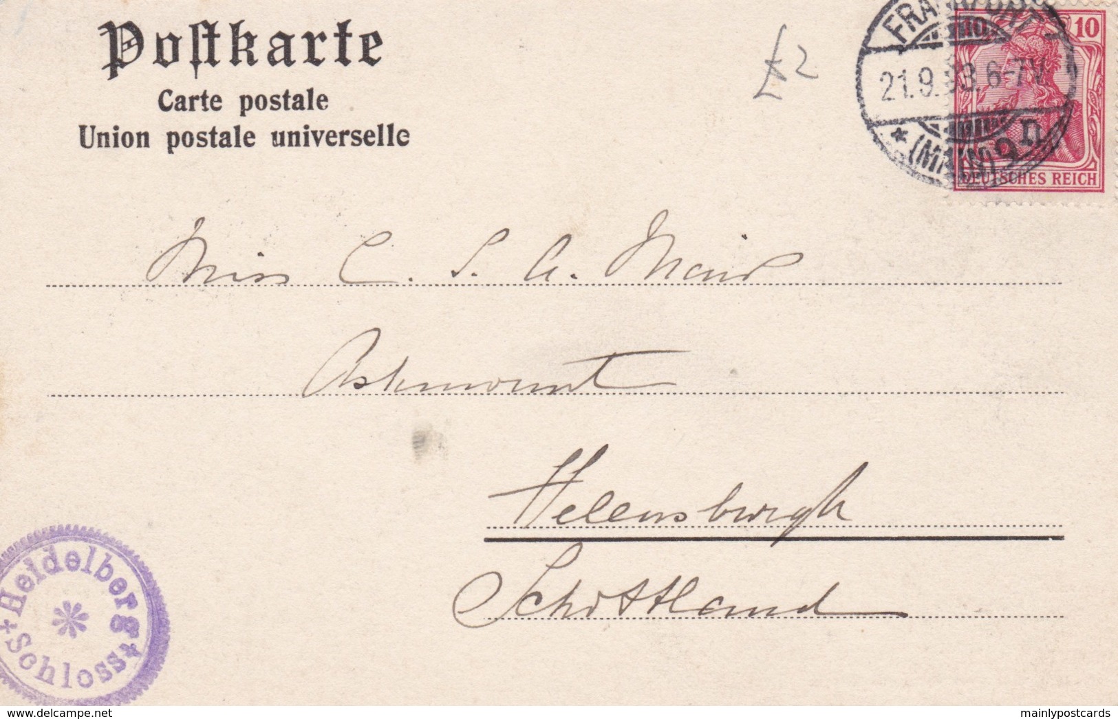 AM37 Gruss Aus Heidelberg - Early Undivided Back, Local Publisher - Heidelberg