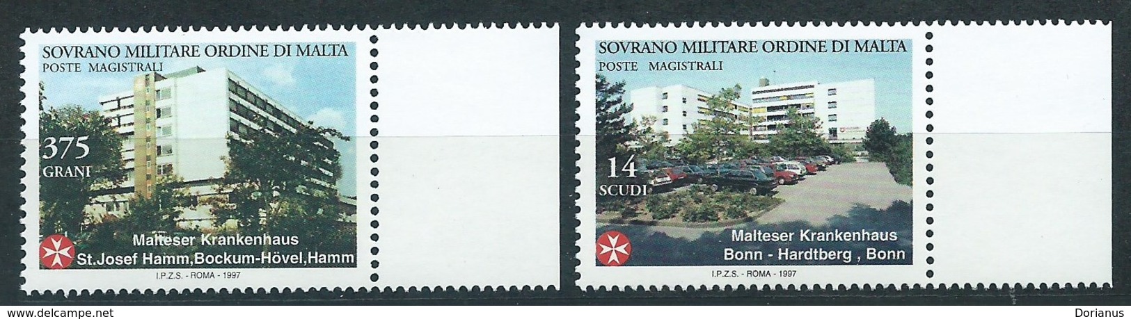 SMOM, 1997 - Krankenhäuser Der Malteser, UN 519/20 Mnh - Malta (Orden Von)