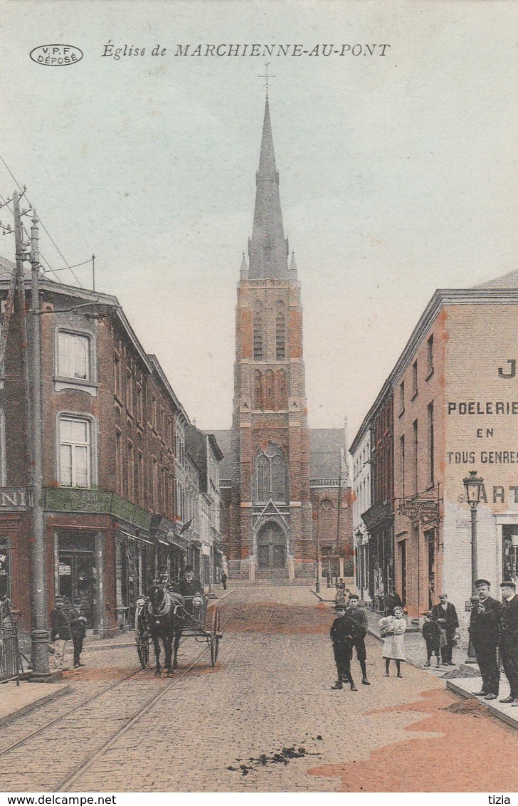 Eglise De  Marchienne-au-Pont.  Belle Animation.  Scan - Sonstige & Ohne Zuordnung