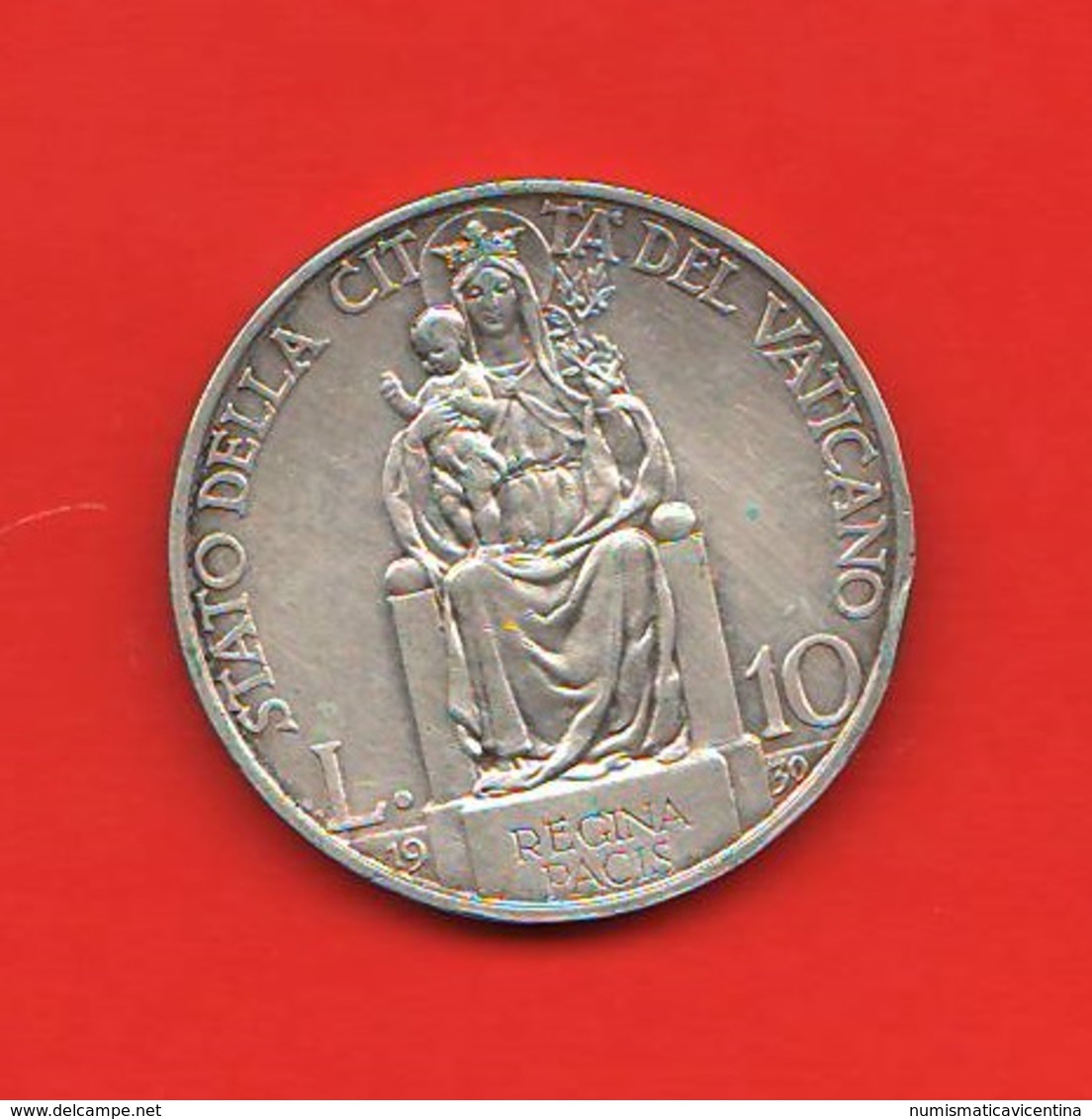 10 Lire 1930 Vaticano Papa Pio XI° Anno IX° Silver Coin - Vaticano