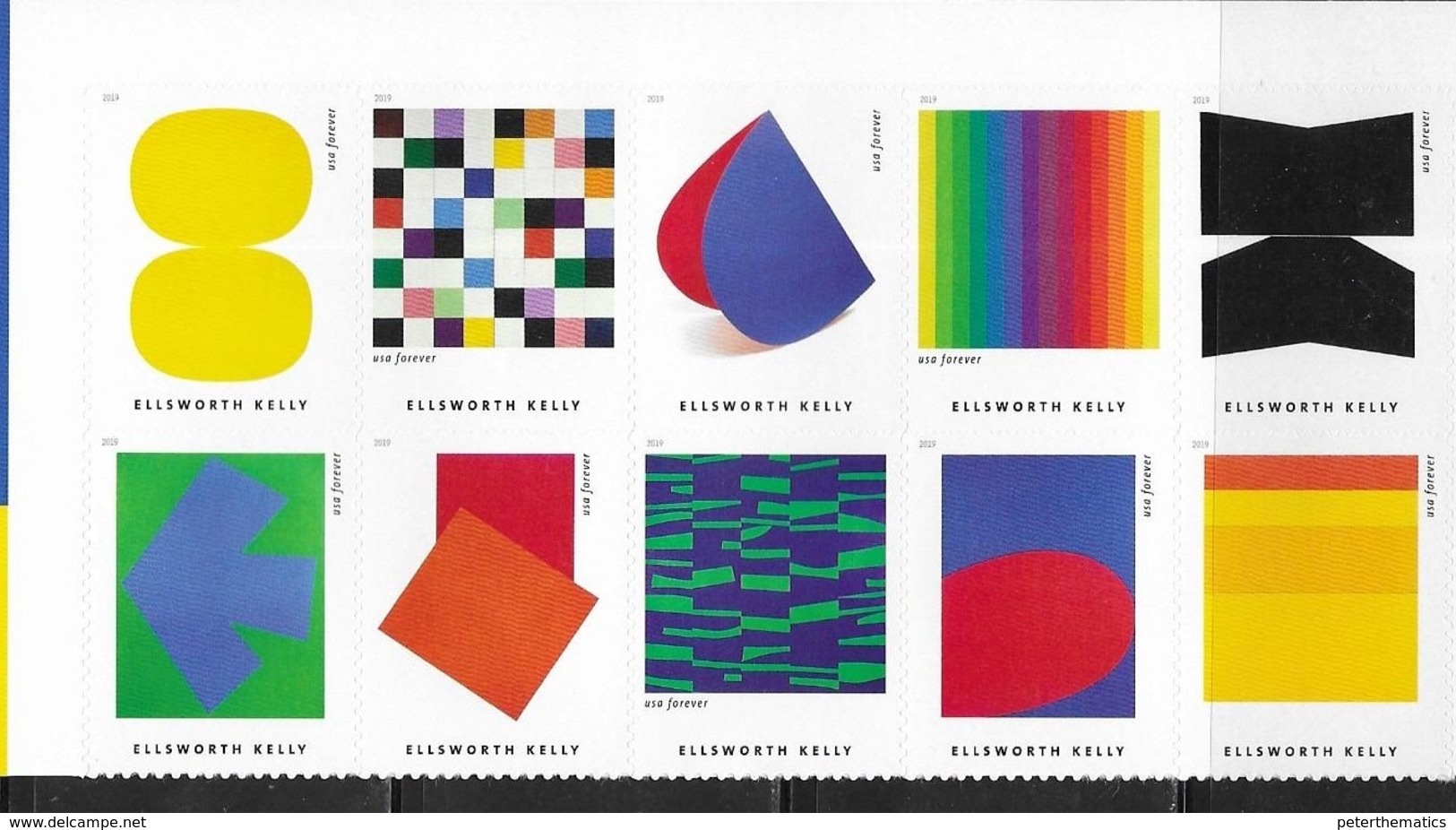 USA , 2019, MNH, ART, ELLSWORTH KELLY,10v - Other & Unclassified