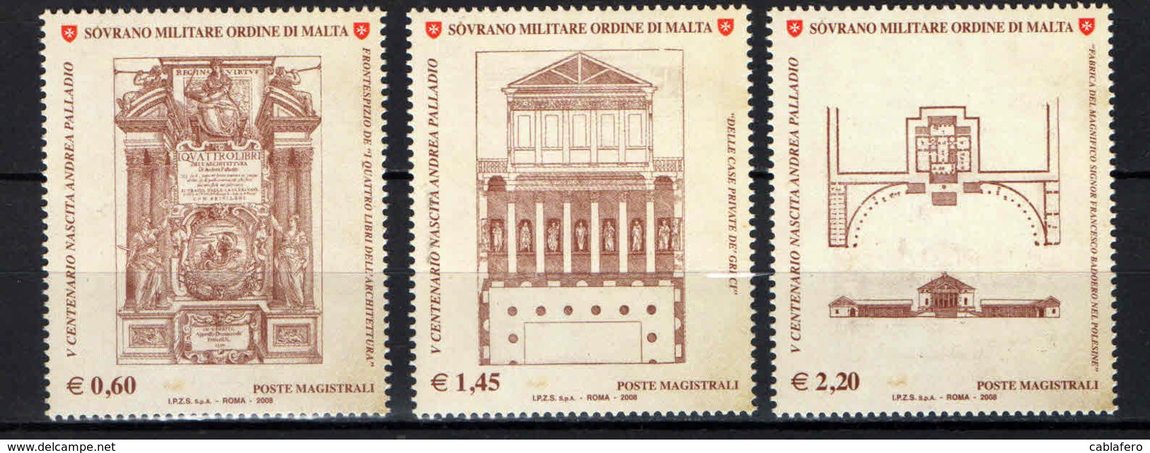 SMOM - 2008 - ANDREA PALLADIO - 5° CENTENARIO DELLA NASCITA - MNH - Sovrano Militare Ordine Di Malta