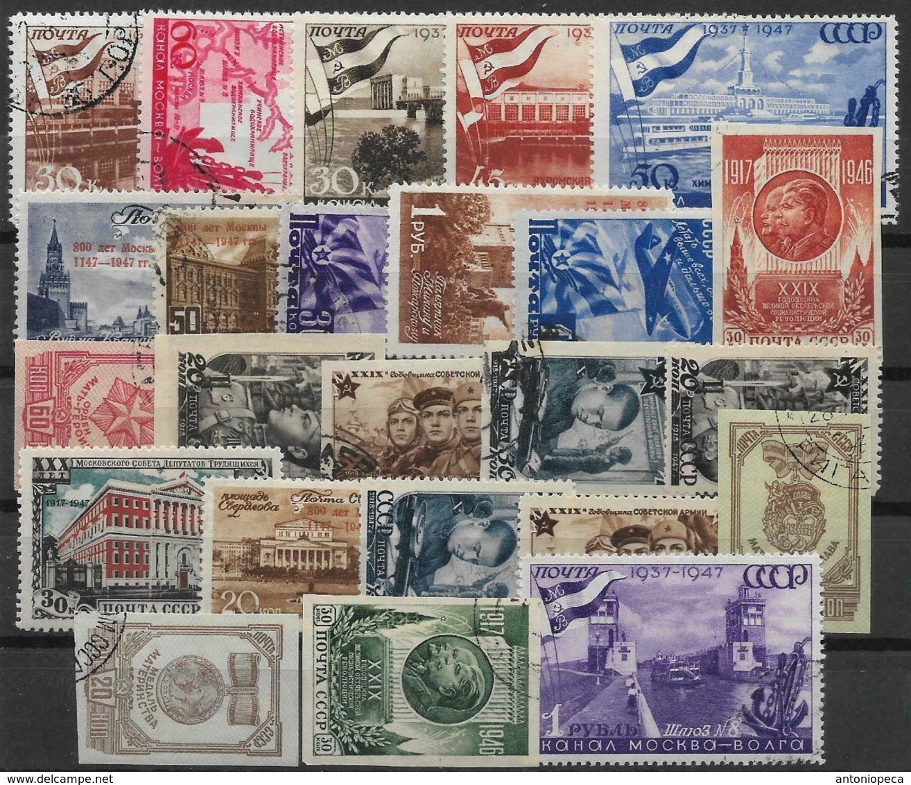 RUSSIA USSR 1945/47 Complete Sets 24v Used/MLH - Collezioni