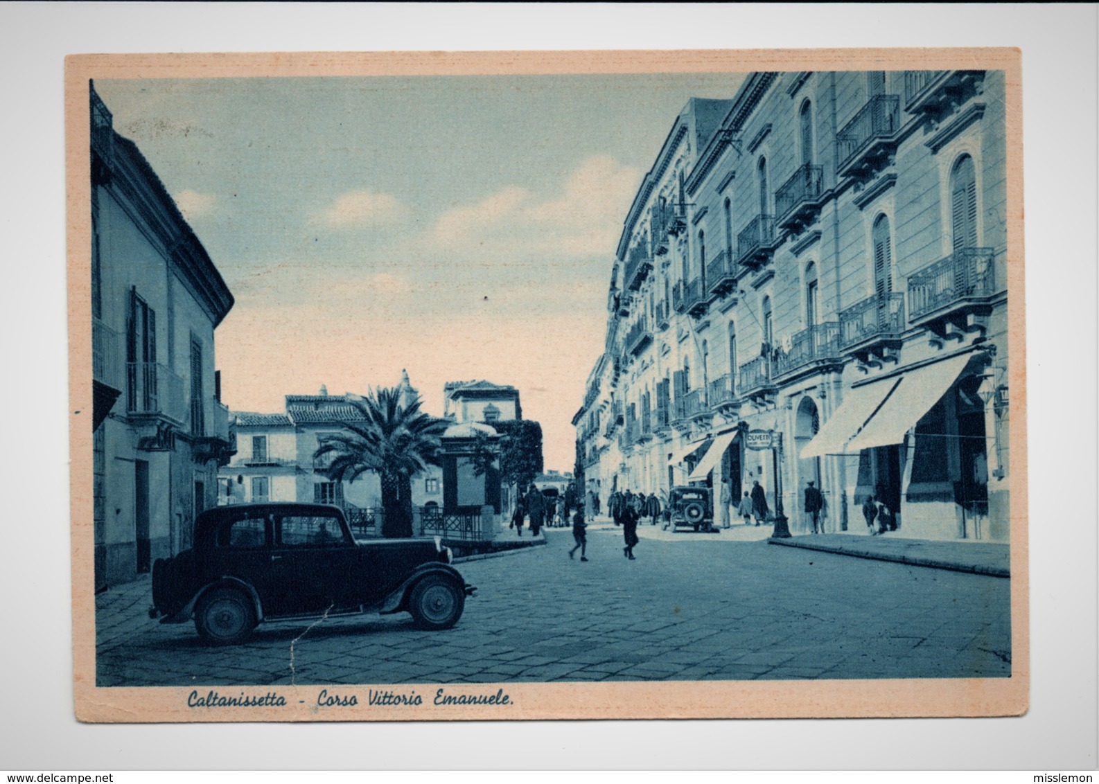 CORSO VITTORIO EMANUELE VIAGGIATA ANNI '40 - Caltanissetta