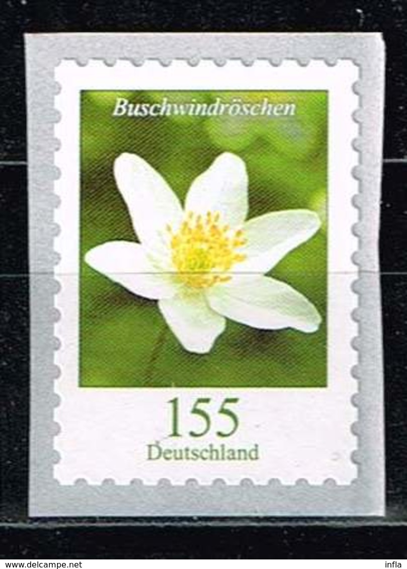 Bund 2019,Michel# 3484 R ** Blumen: Buschwindröschen Selbstklebend Von Der 500er Rolle Mit Nr. 35 - Unused Stamps