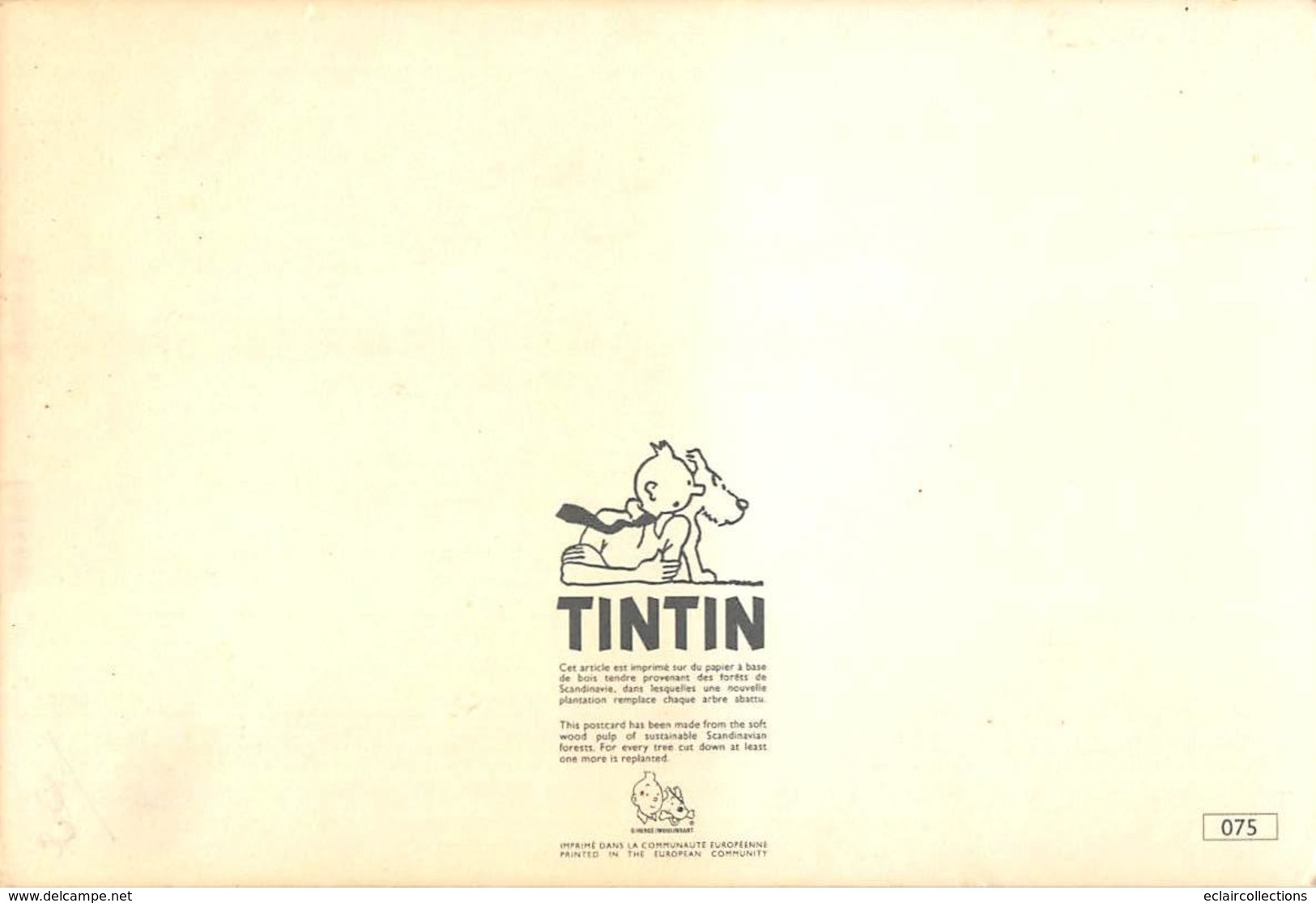 Thème . Bande Dessinée . Tintin   5 Cartes Vintage. Edition Yvon Et Autres   (voir Scan) - Comicfiguren