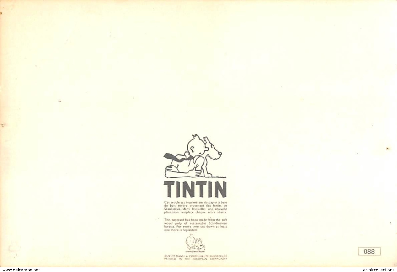 Thème . Bande dessinée . Tintin   5 cartes Vintage. Edition Yvon et autres   (voir scan)