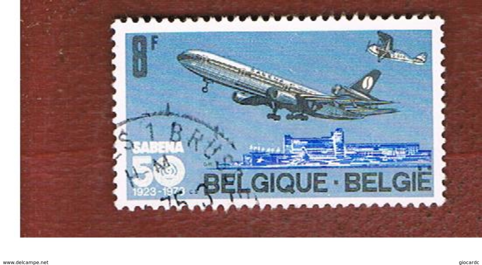 BELGIO (BELGIUM)   - SG 2311  - 1973  SABENA ANNIVERSARY: AIRPLANES   - USED3 - Usati