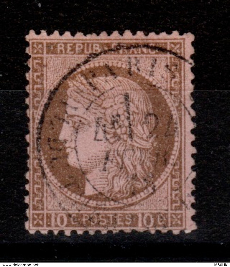 Ceres YV 54 Oblitere Paris Pas Aminci Cote 15 Euros - 1871-1875 Ceres