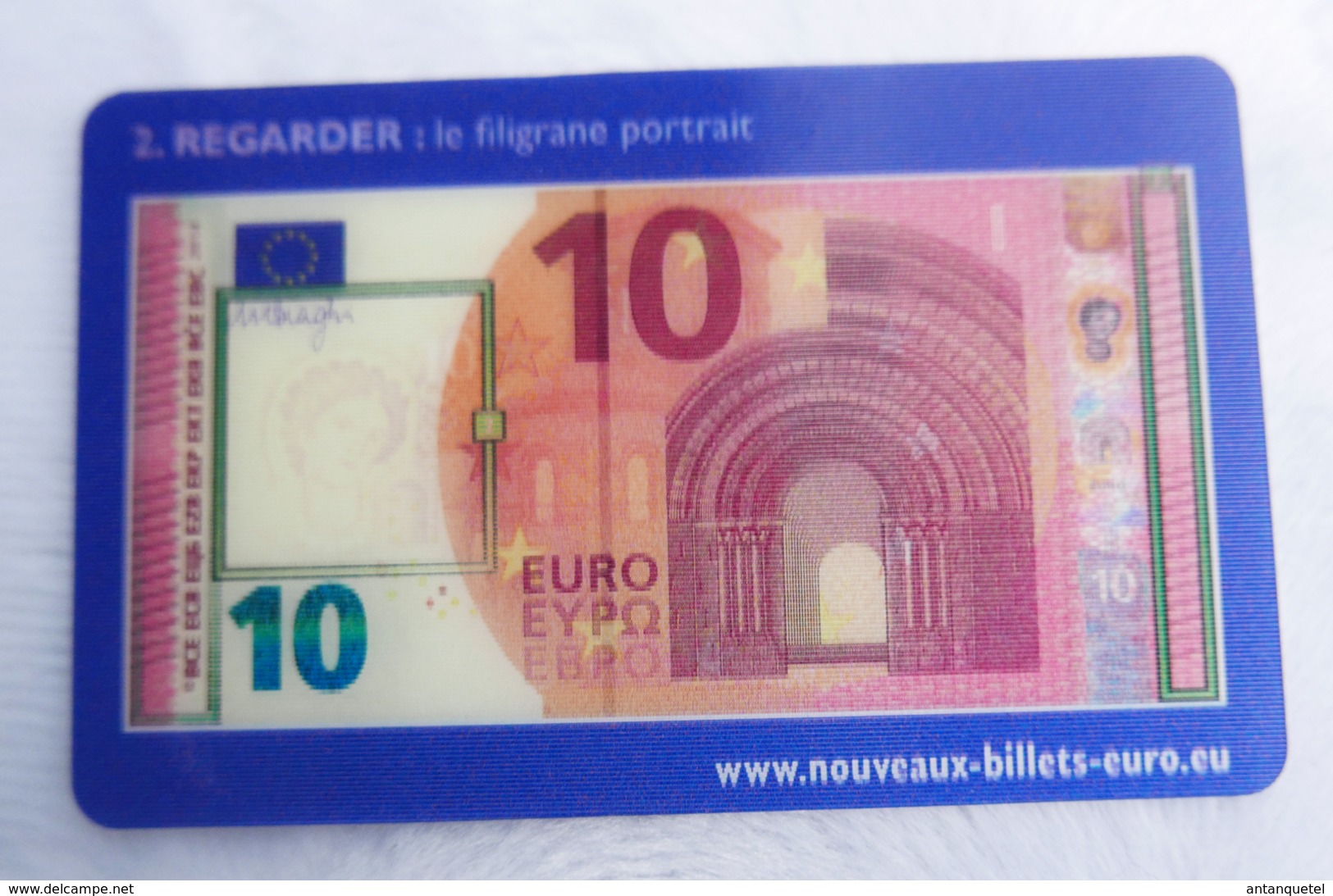 Lot De 2 Cartes De Billets De 5 Et De 10 Euros—Images Lenticulaires—Relief—2014 - Andere & Zonder Classificatie