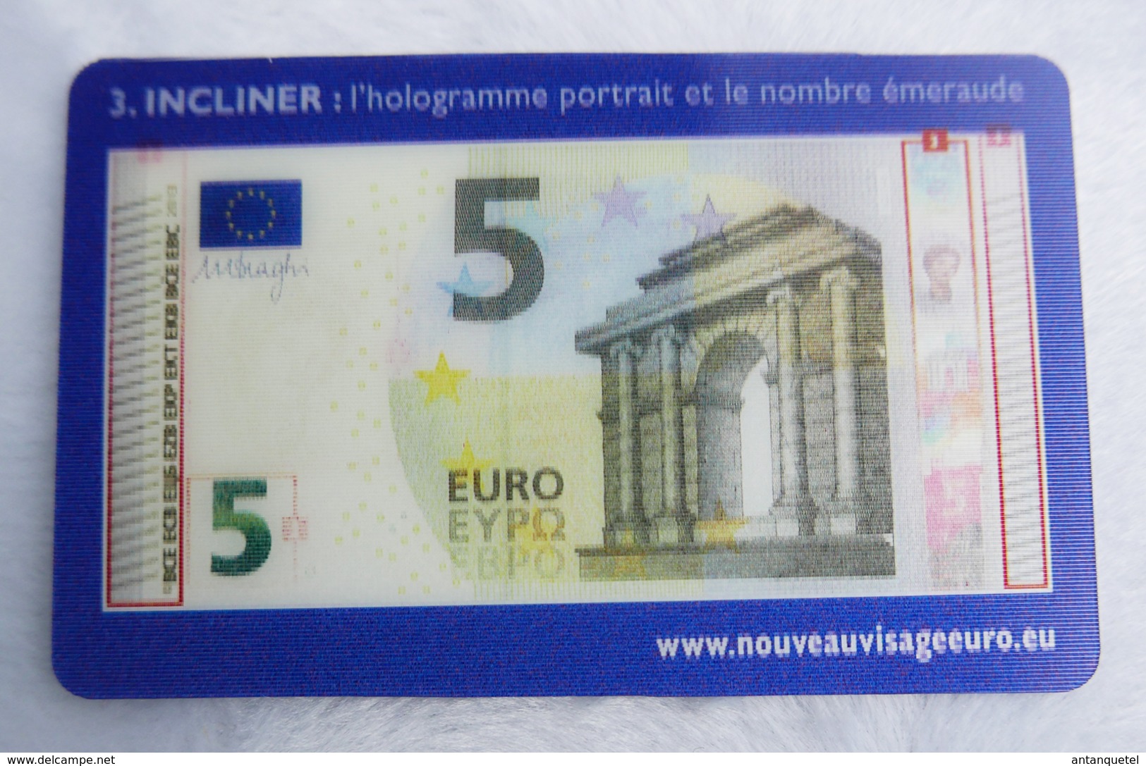 Lot De 2 Cartes De Billets De 5 Et De 10 Euros—Images Lenticulaires—Relief—2014 - Andere & Zonder Classificatie