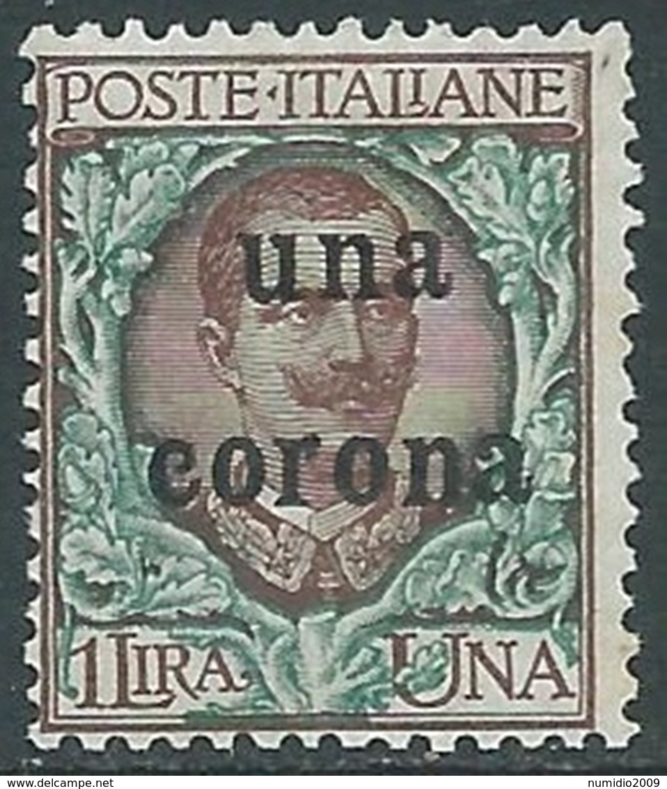 1919 DALMAZIA FLOREALE 1 CORONA MNH ** - RA13-4 - Dalmatie