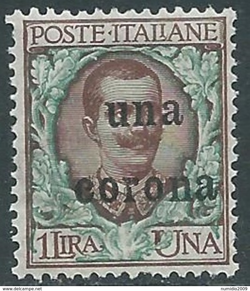1919 DALMAZIA FLOREALE 1 CORONA MNH ** - RA13-5 - Dalmatië