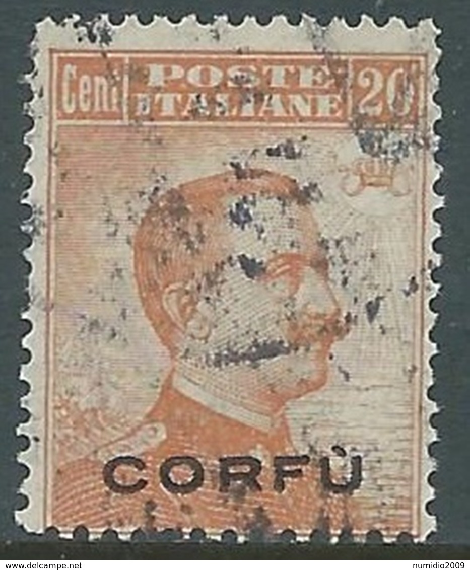 1923 CORFU USATO EFFIGIE 20 CENT - RA16-6 - Korfu