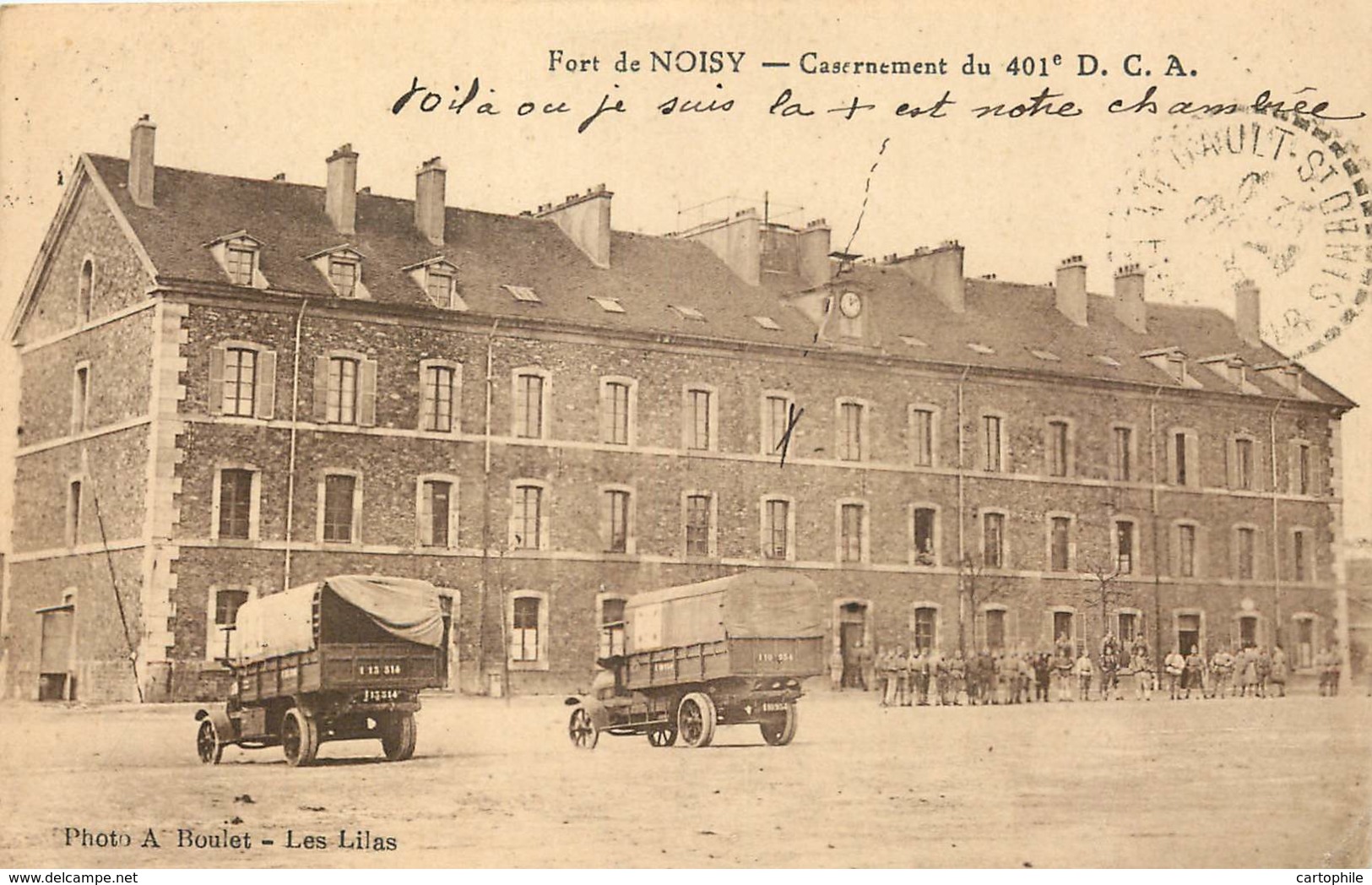 93 - Fort De NOISY LE SEC ROMAINVILLE - Casernement Du 401e DCA - Camions Militaires En 1932 - Romainville