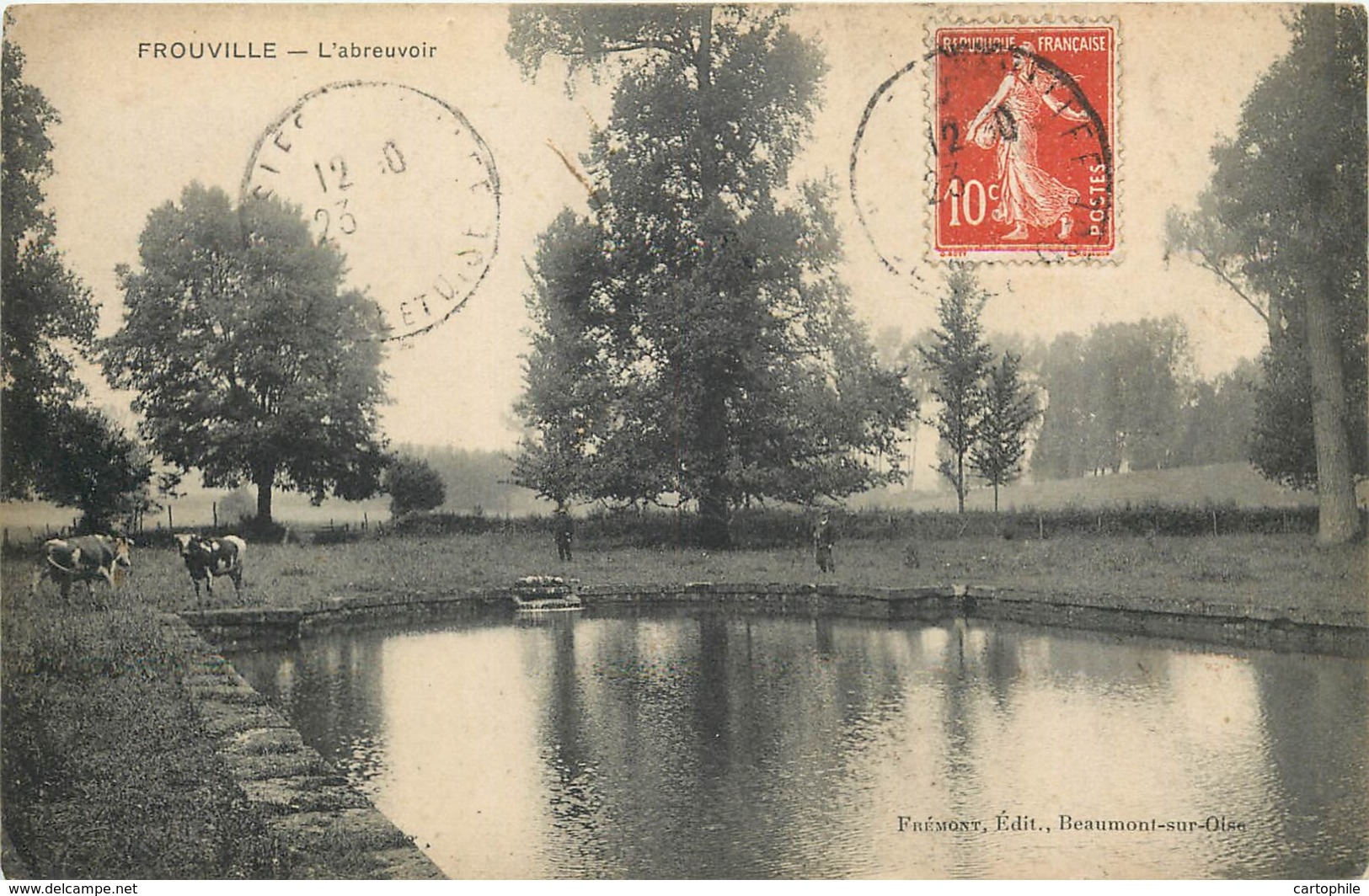 95 - FROUVILLE - L'abreuvoir En 1910 - Autres & Non Classés