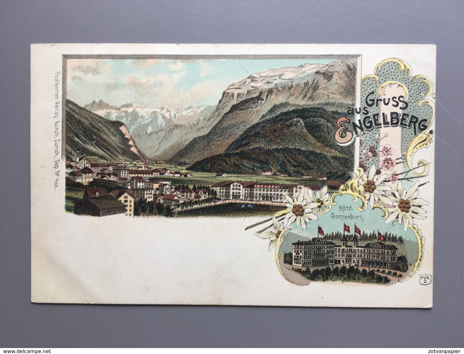 ENGELBERG - HOTEL SONNENBERG - LITHO KUNZLI - EDELWEISS - Engelberg