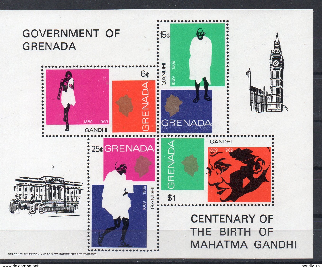 GRENADE  Timbres Neufs ** De 1969   ( Ref 596 A )   Gandhi - Grenada (1974-...)