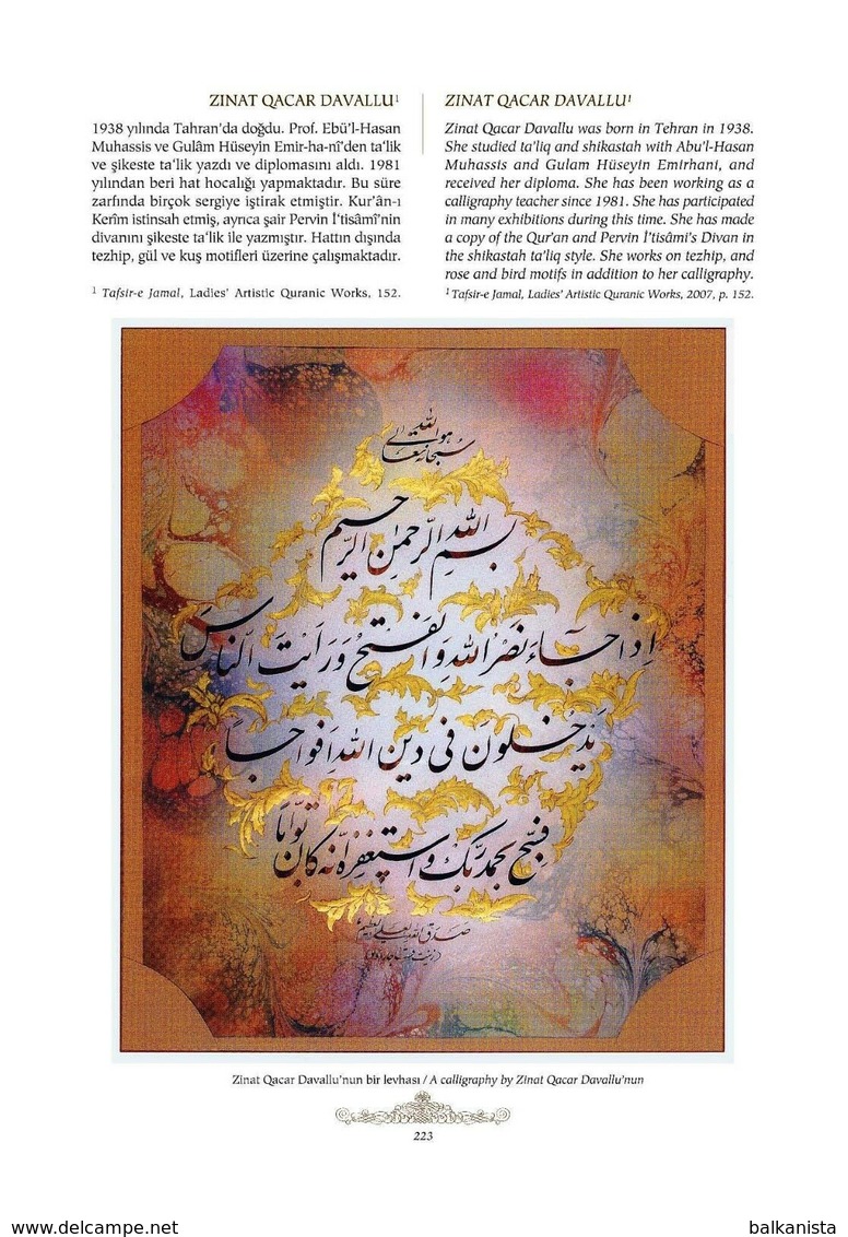 Ottoman Turkish Calligraphy Female Calligraphers Past And Present Hilal Kazan - Beaux-Arts