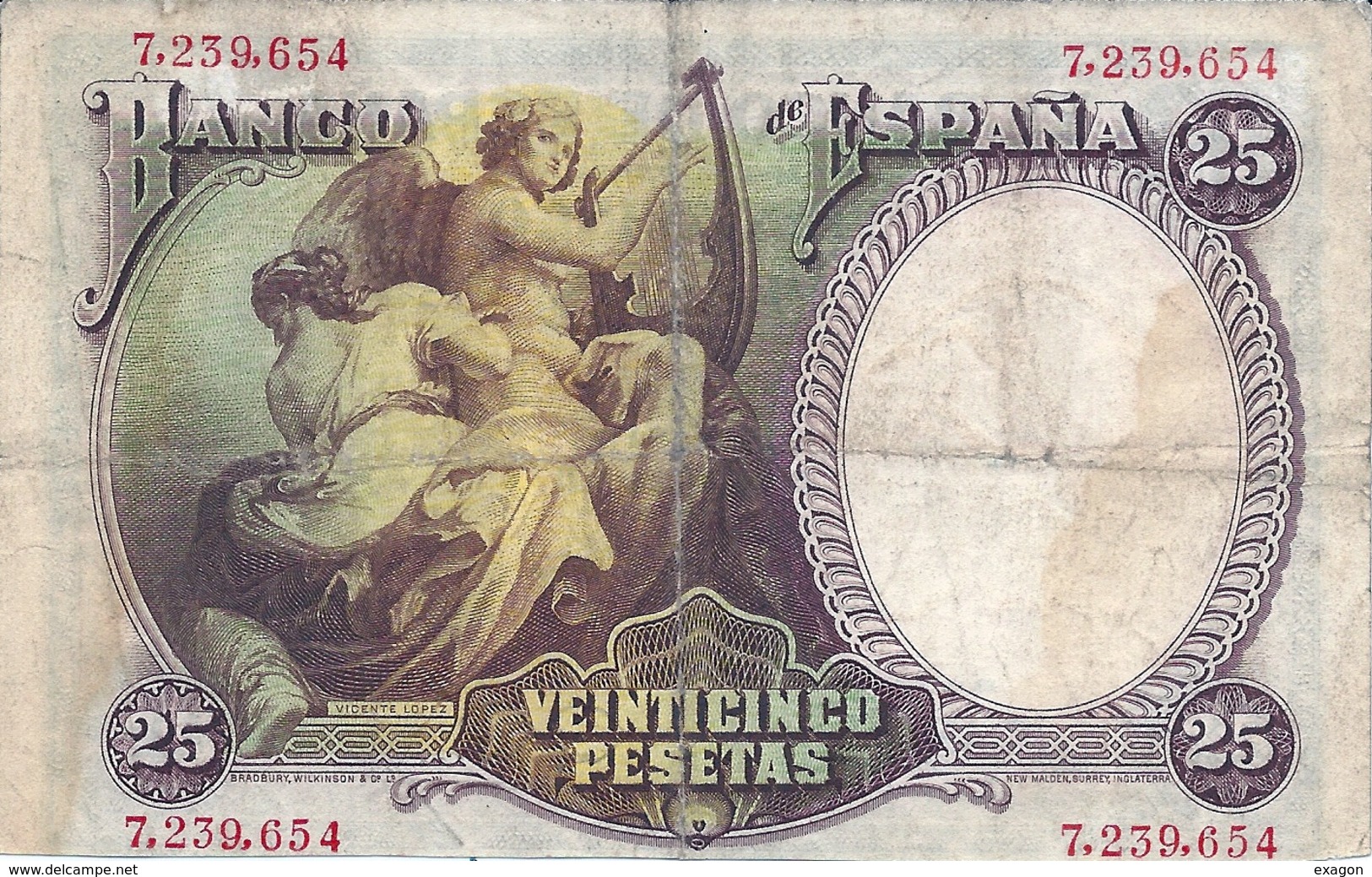 Banconote  SPAGNA   -   25 Pesetas 1931 / - 1-2 Pesetas